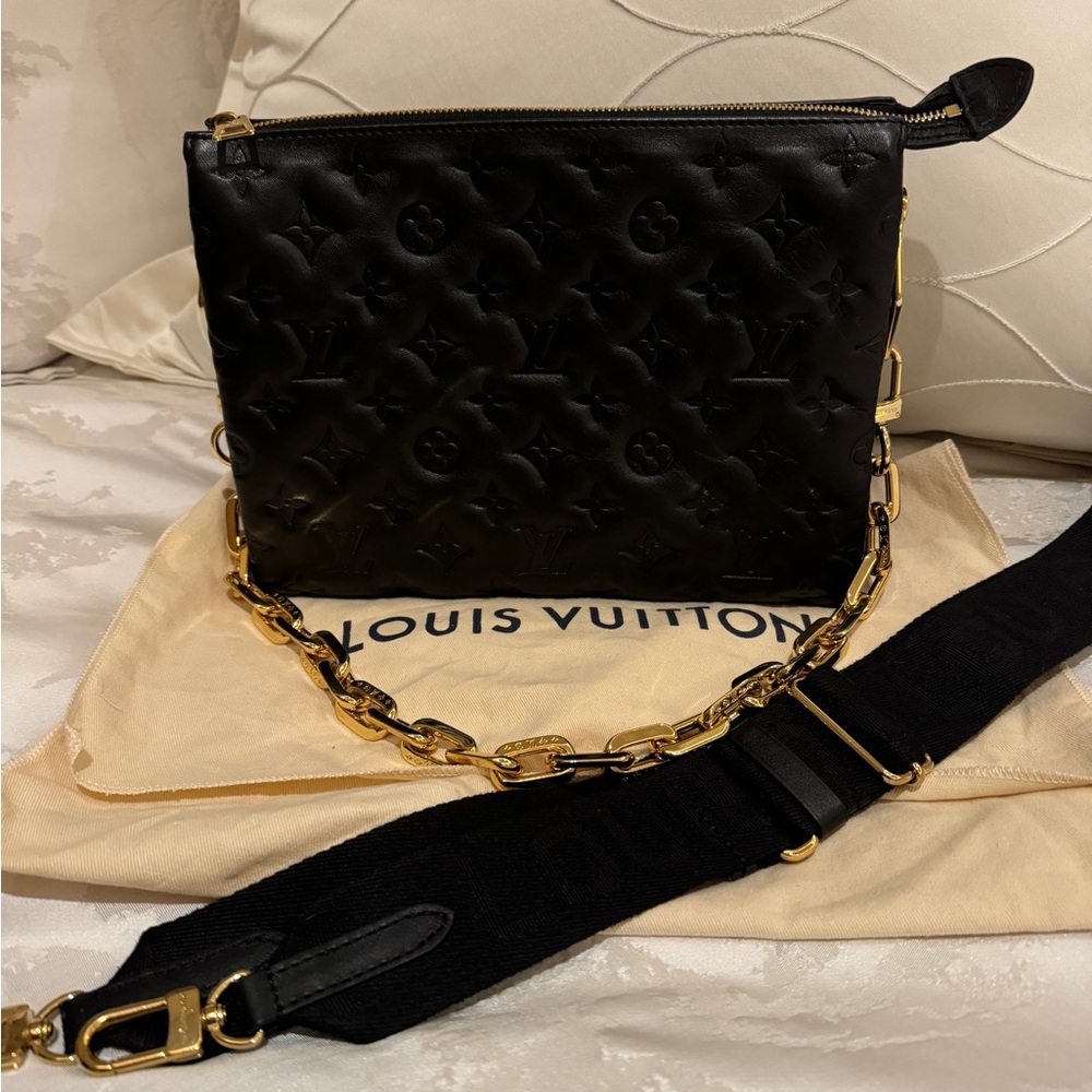 Louis Vuitton Black and Gold Crossbody Bag